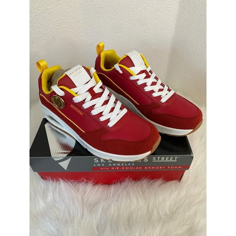 Skechers Uno Victory Pack  Red/Yellow Spain Size 9 Mens Air-Cooled Memory Foam